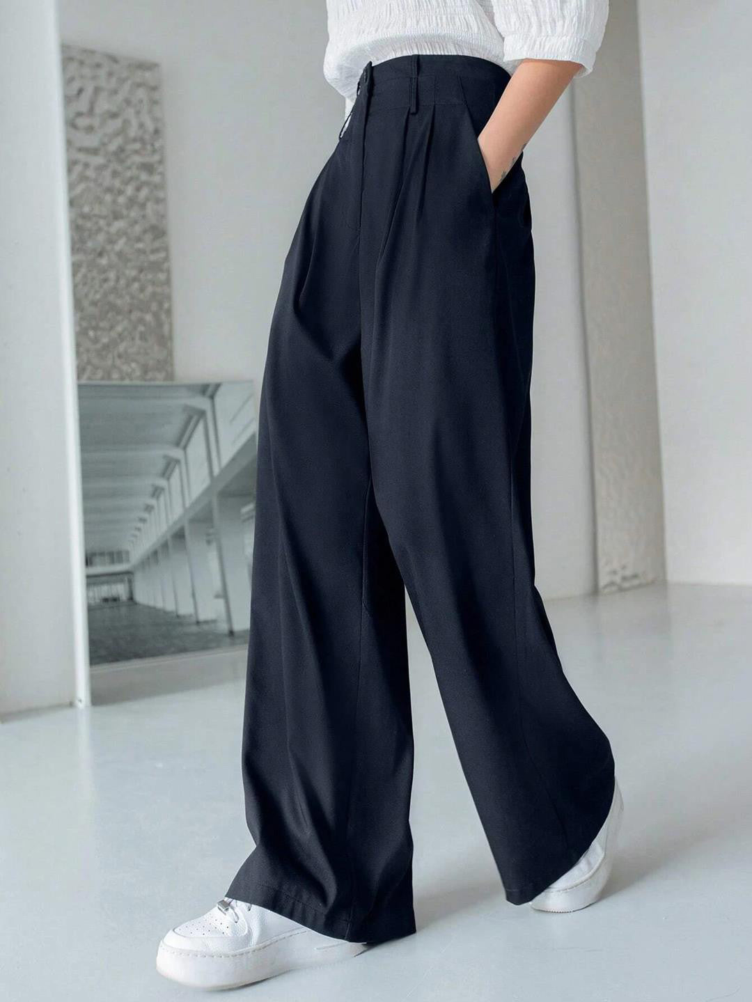 KOTTY Womens Solid Attractive High Rise Pant