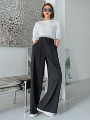 KOTTY Womens Solid Attractive High Rise Pant