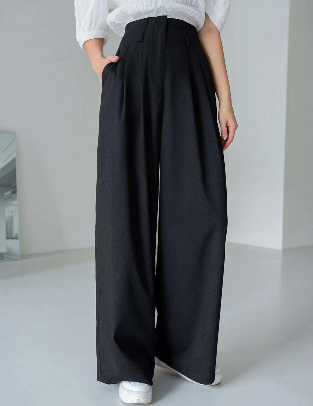 KOTTY Womens Solid Attractive High Rise Pant