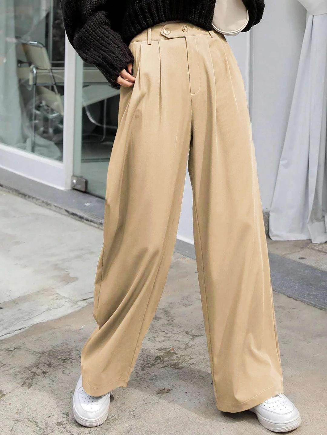 KOTTY Regular Fit Women Beige Trousers 