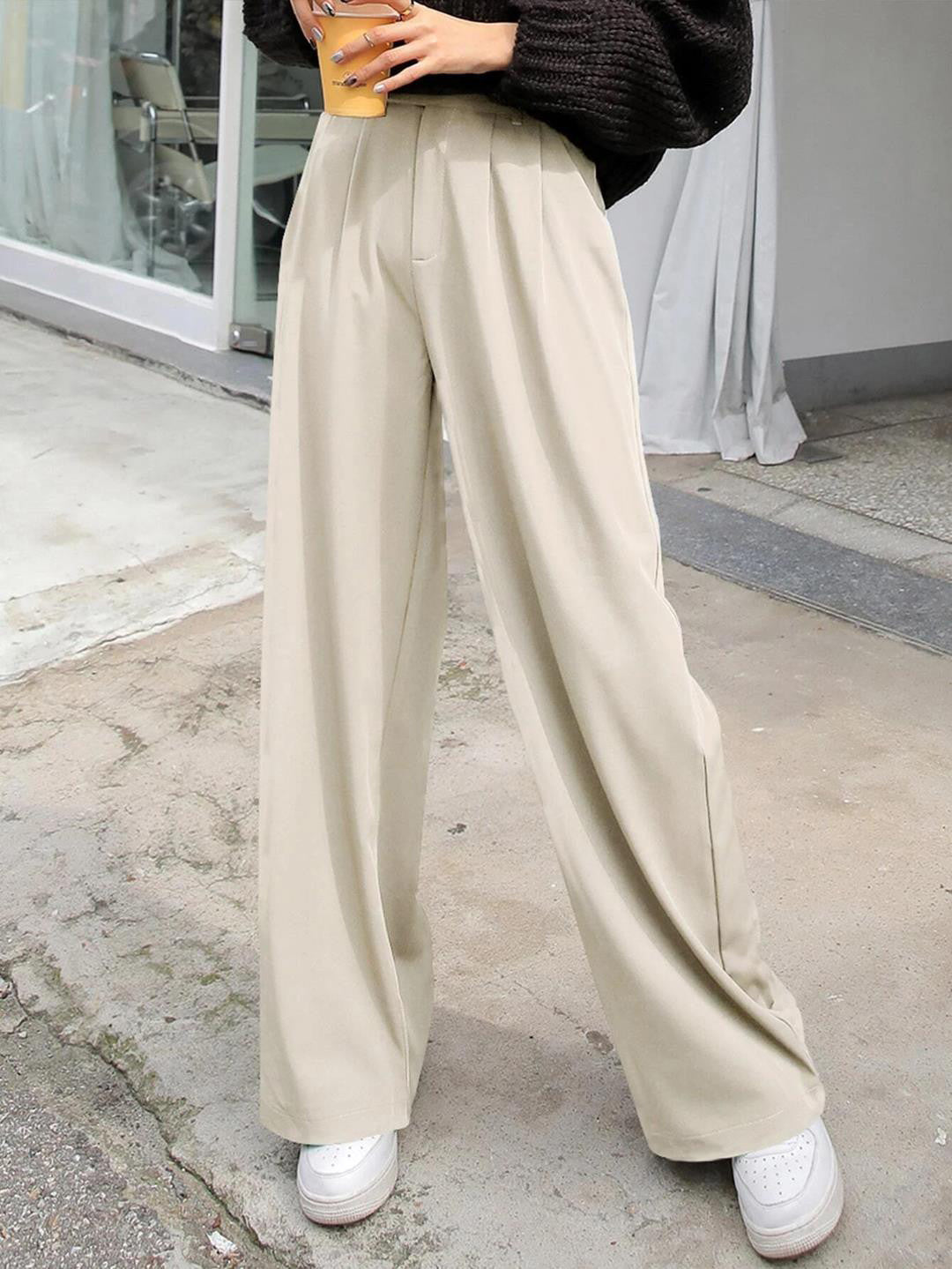 KOTTY Regular Fit Women Beige Trousers 