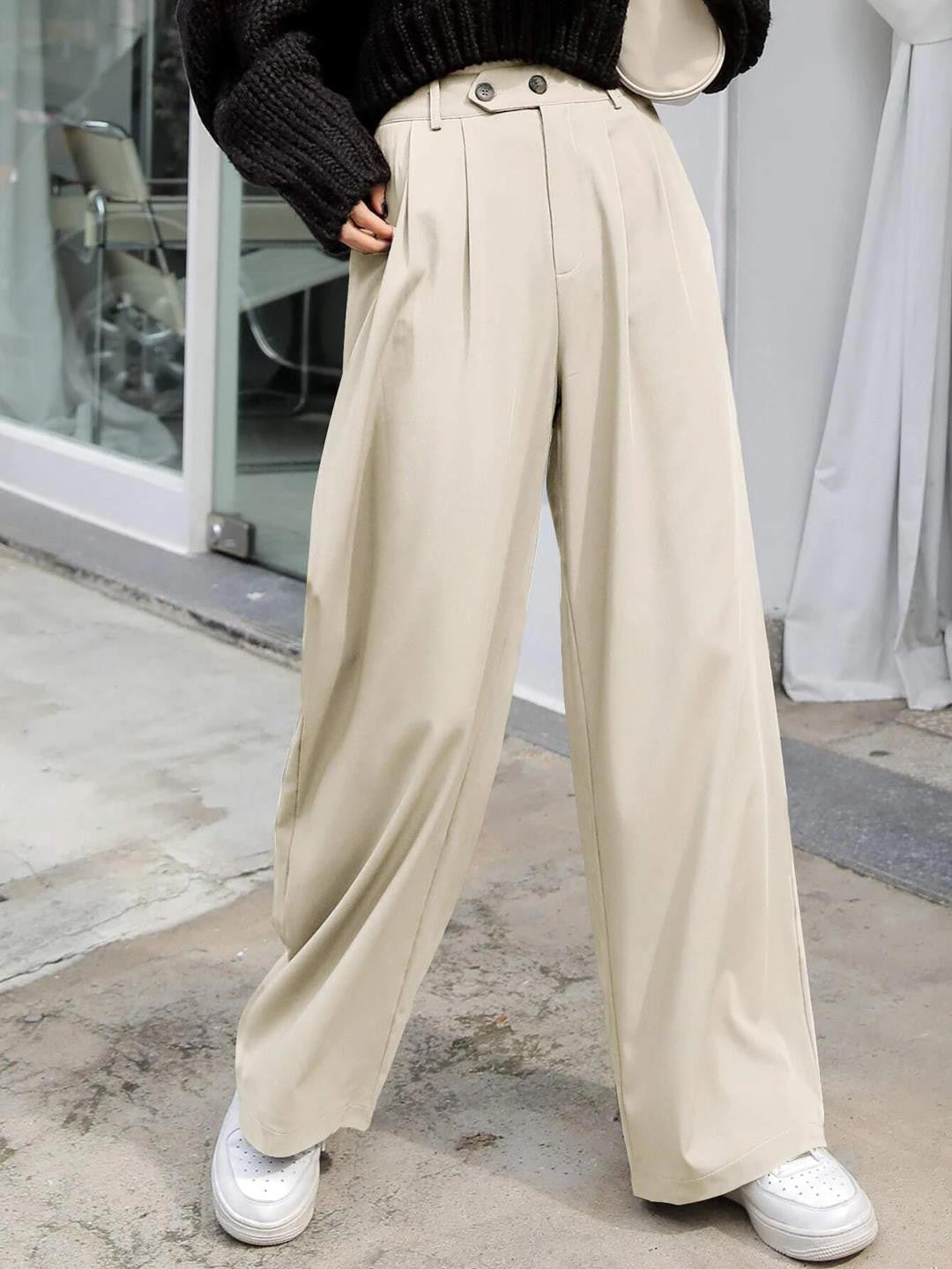 KOTTY Regular Fit Women Beige Trousers 