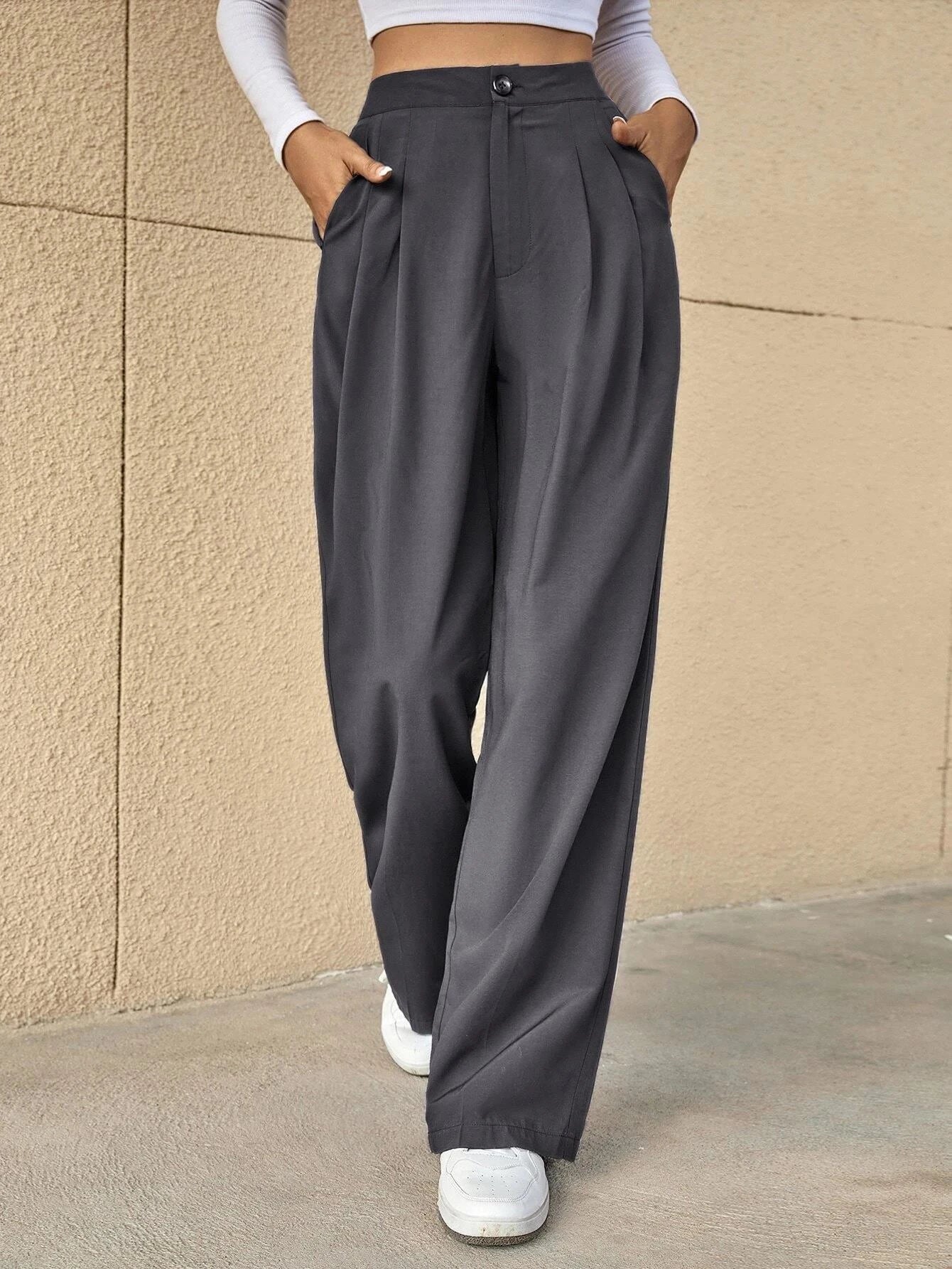 KOTTY Womens Solid Attractive High Rise Pant
