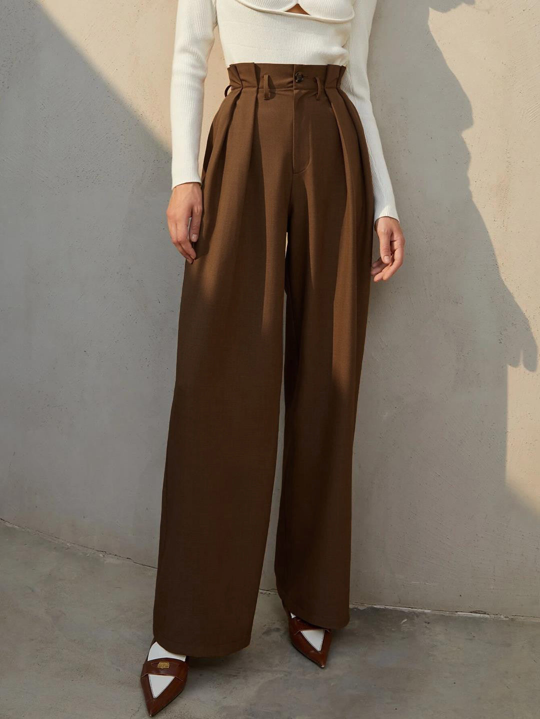 KOTTY Regular Fit Women Brown Trousers 