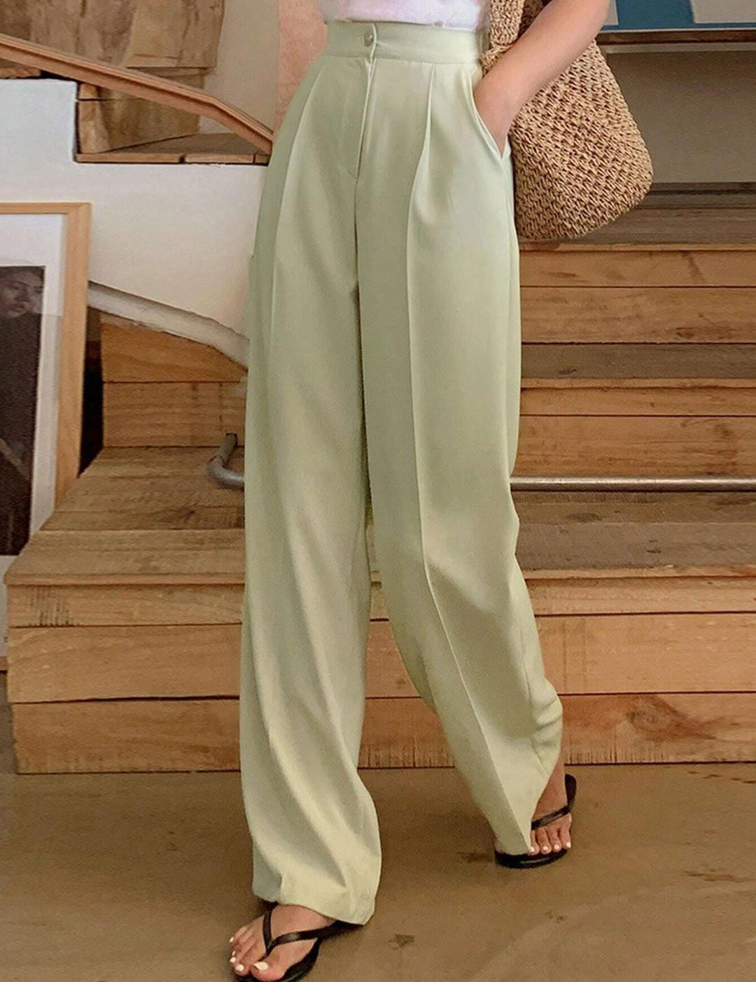 KOTTY Regular Fit Women Light Green Trousers 