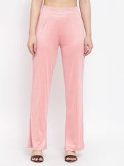 KOTTY Flared Women Pink Trousers 