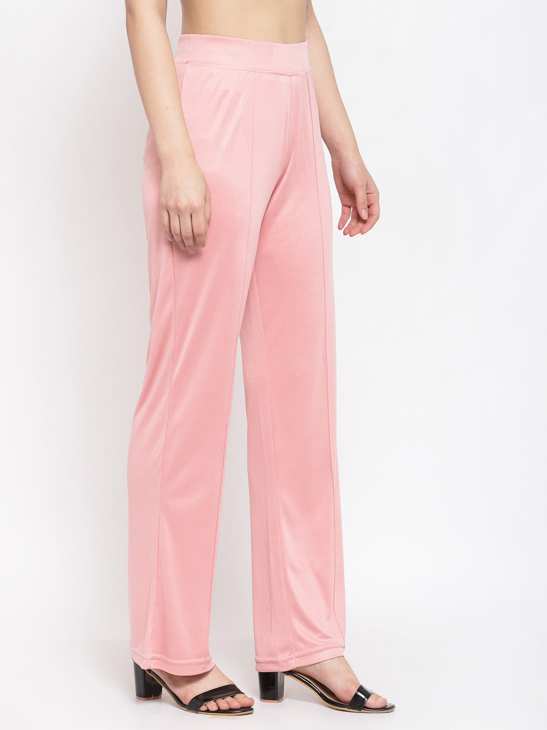 KOTTY Flared Women Pink Trousers 