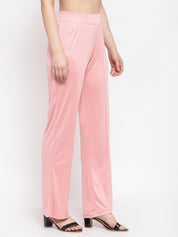KOTTY Flared Women Pink Trousers 