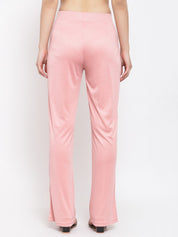 KOTTY Flared Women Pink Trousers 