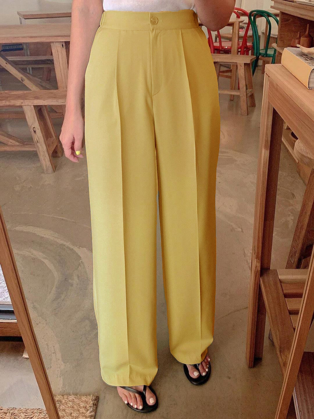 KOTTY Womens Solid Attractive High Rise Pant