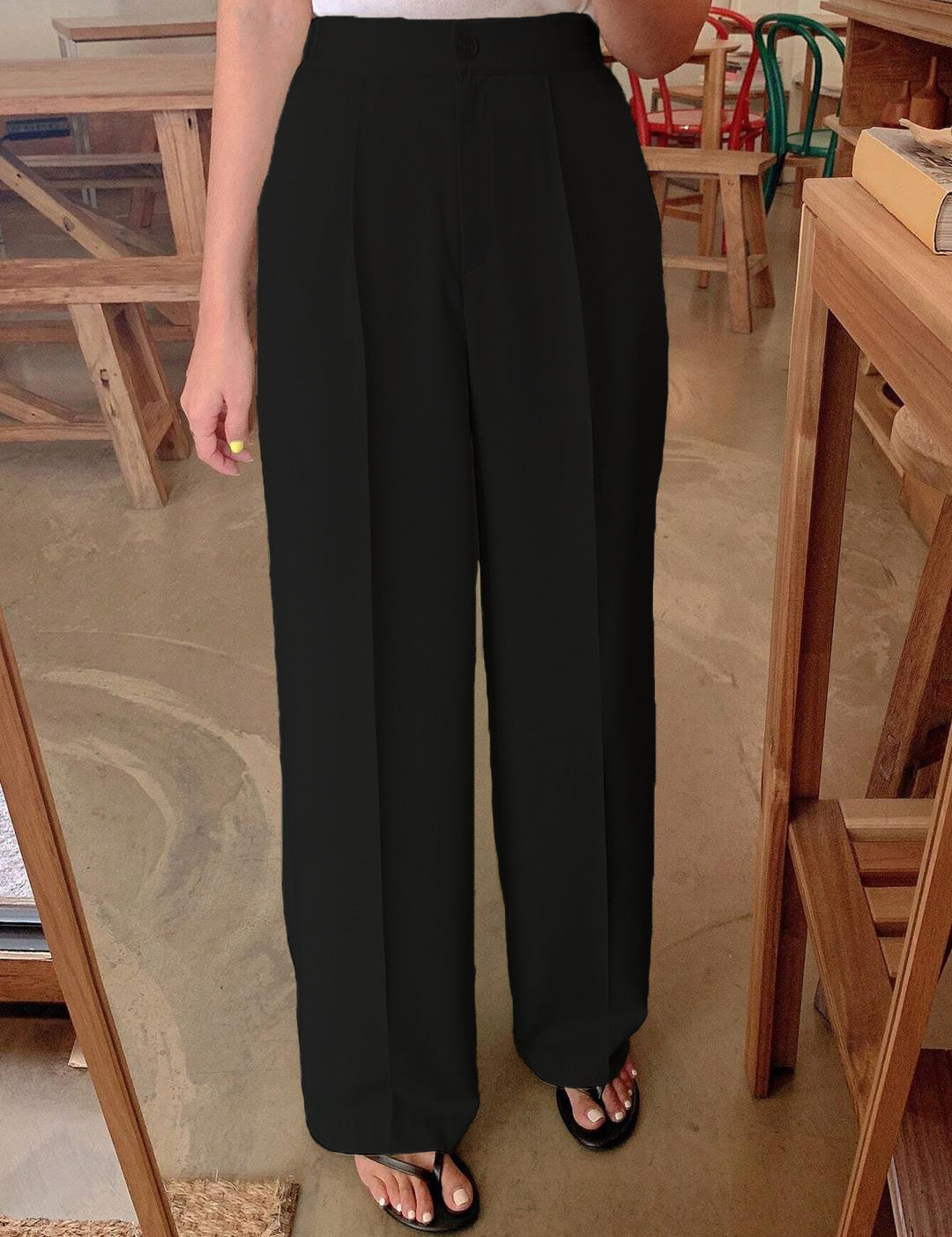 KOTTY Womens Solid Attractive High Rise Pant