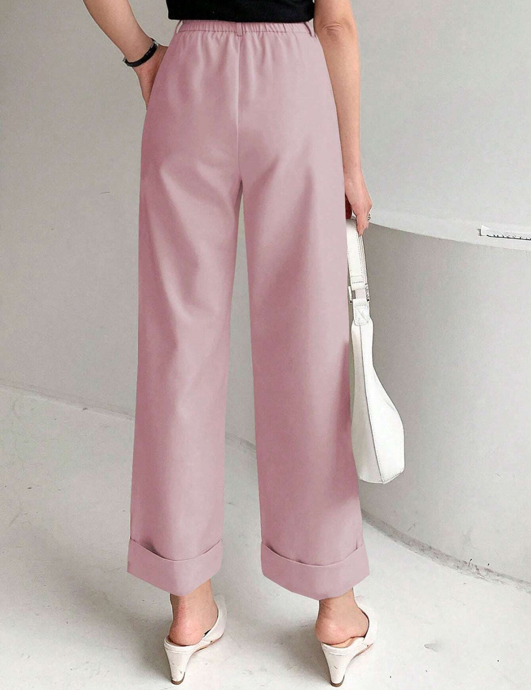 KOTTY Womens Solid Attractive High Rise Pant