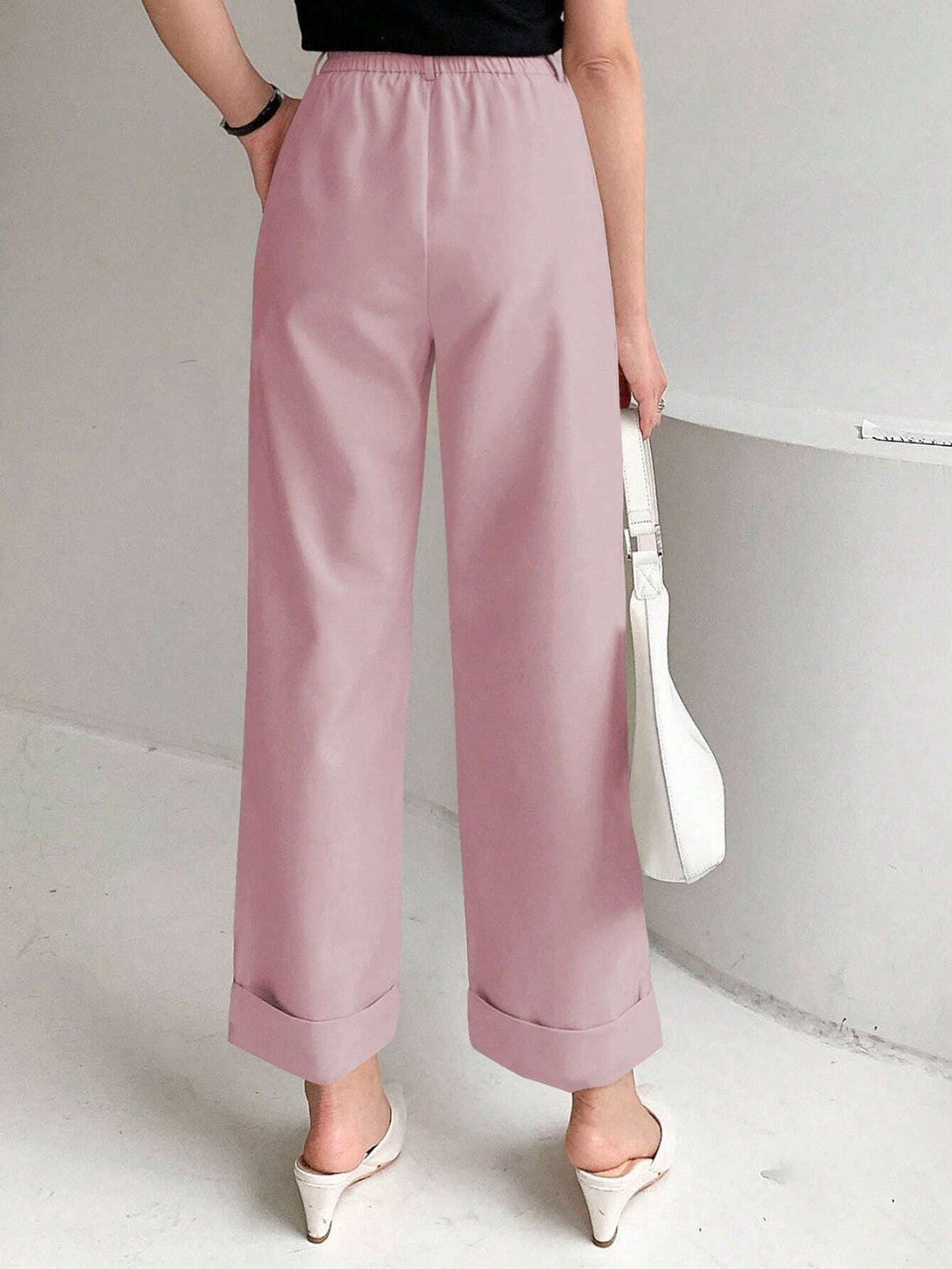 KOTTY Womens Solid Attractive High Rise Pant