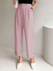 KOTTY Womens Solid Attractive High Rise Pant