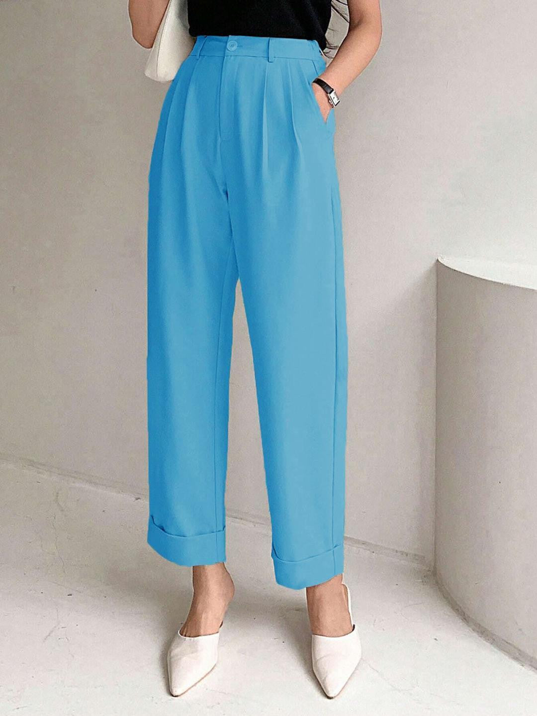 KOTTY Regular Fit Women Blue Trousers 