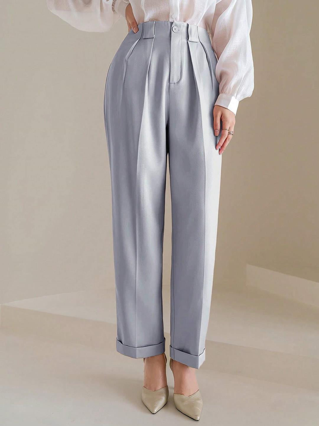 KOTTY Womens Solid Attractive High Rise Pant
