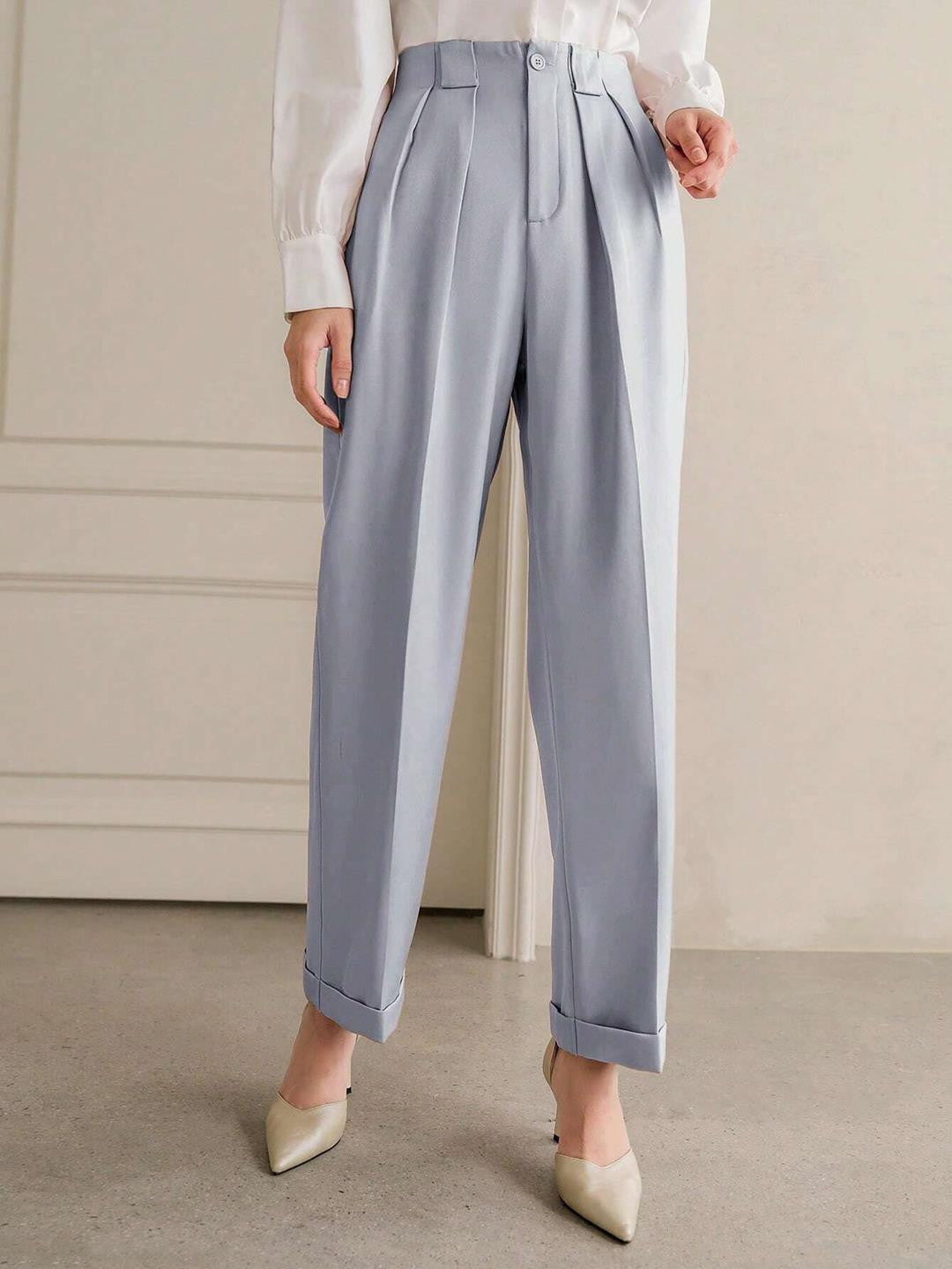 KOTTY Womens Solid Attractive High Rise Pant