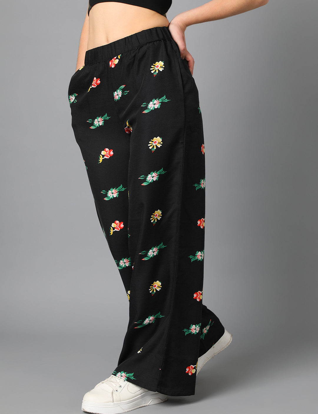 KOTTY Womens Solid Attractive High Rise Pant