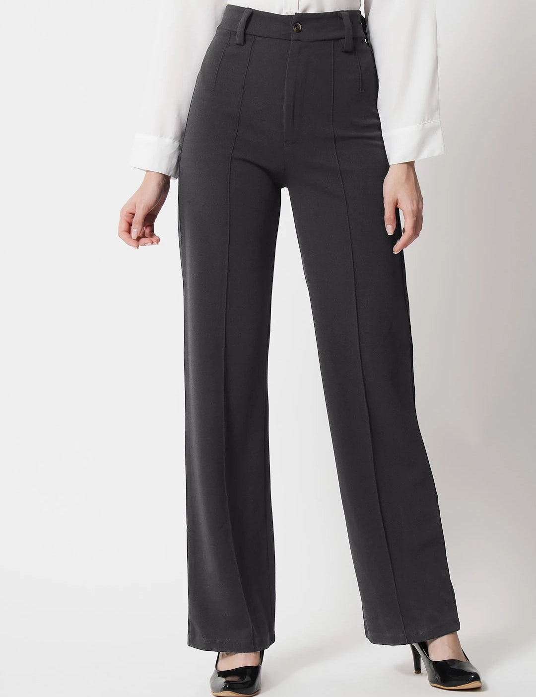 KOTTY Regular Fit Women Grey Trousers 