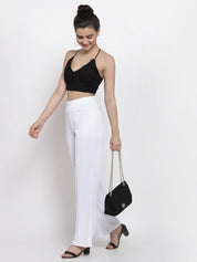 KOTTY Womens Solid Attractive High Rise Pant