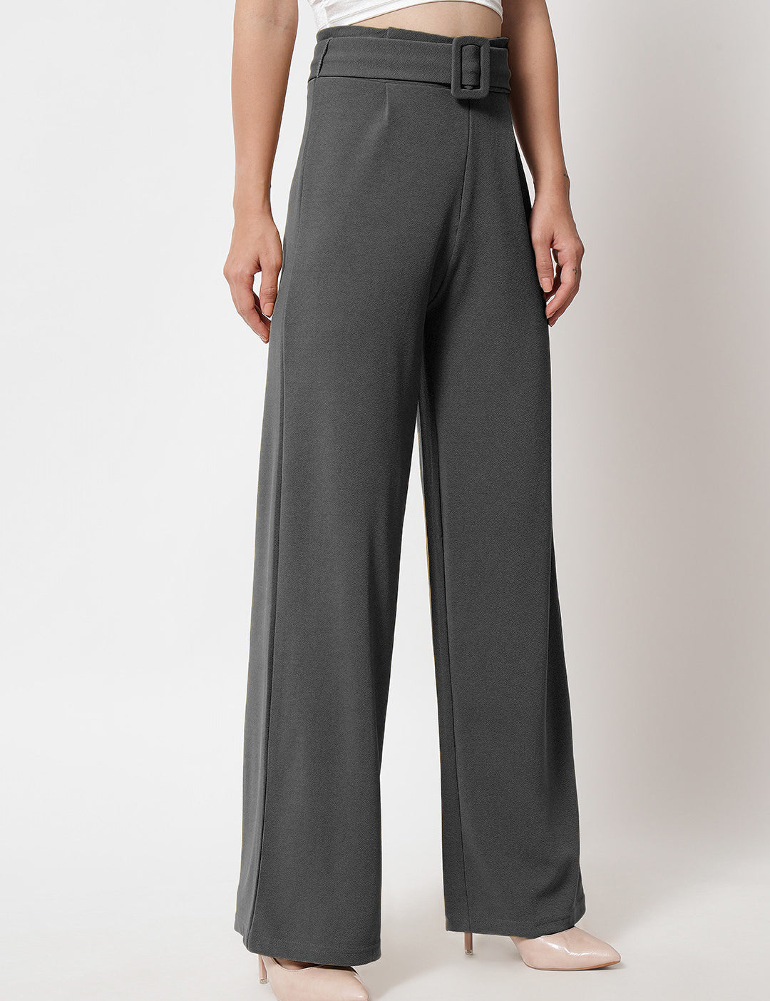 KOTTY Regular Fit Women Grey Trousers 