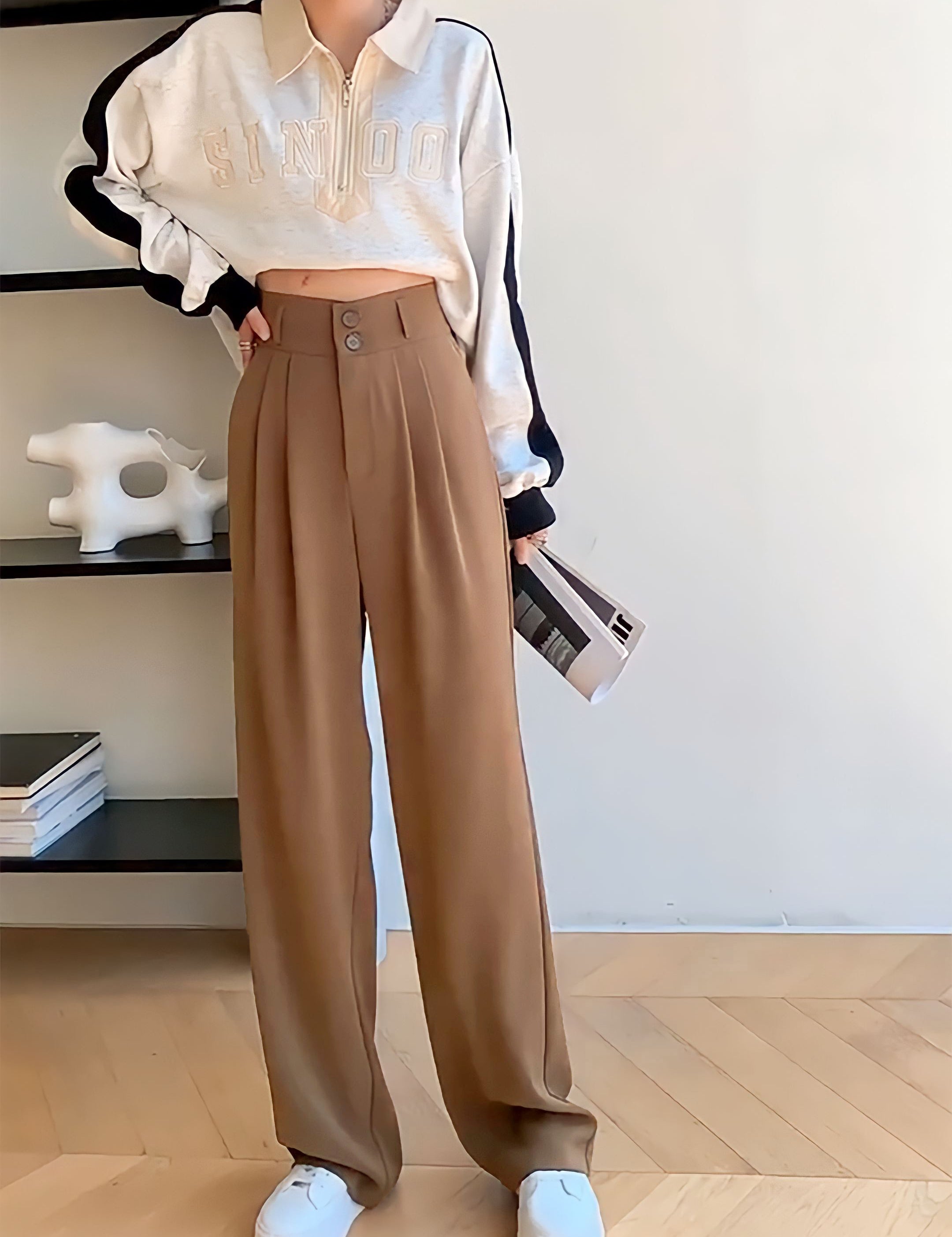 KOTTY Regular Fit Women Brown Trousers 