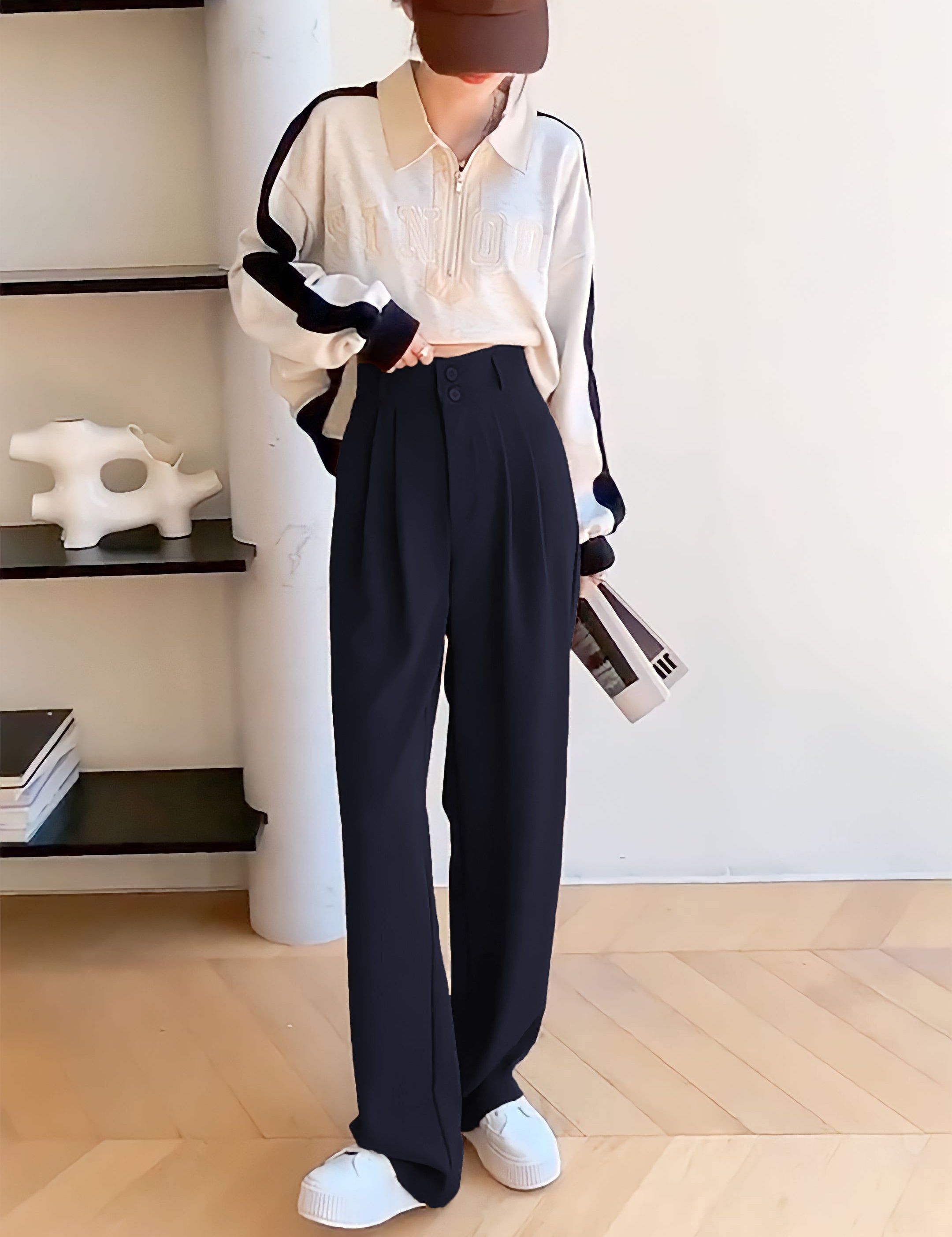 KOTTY Womens Solid Attractive High Rise Pant
