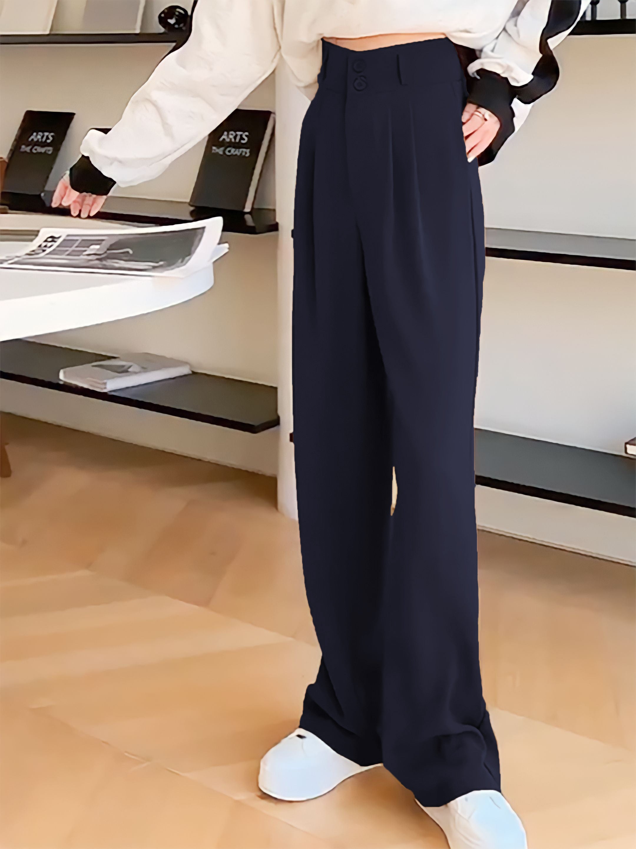 KOTTY Womens Solid Attractive High Rise Pant
