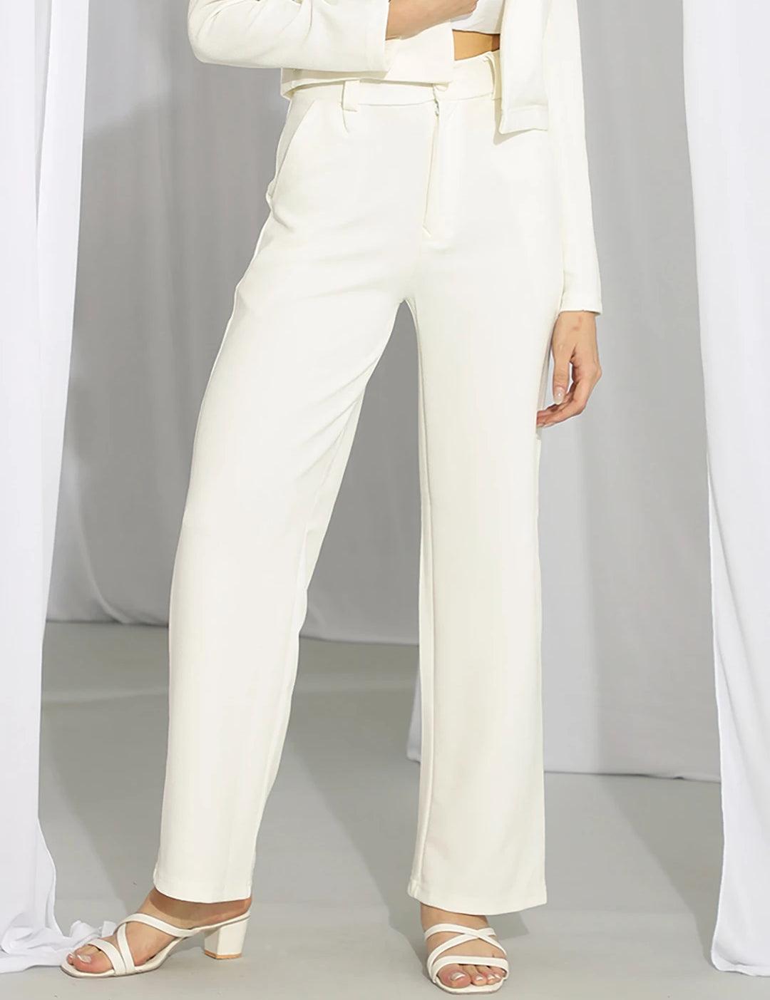 KOTTY Womens Solid Attractive High Rise Pant