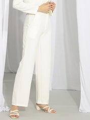 KOTTY Womens Solid Attractive High Rise Pant