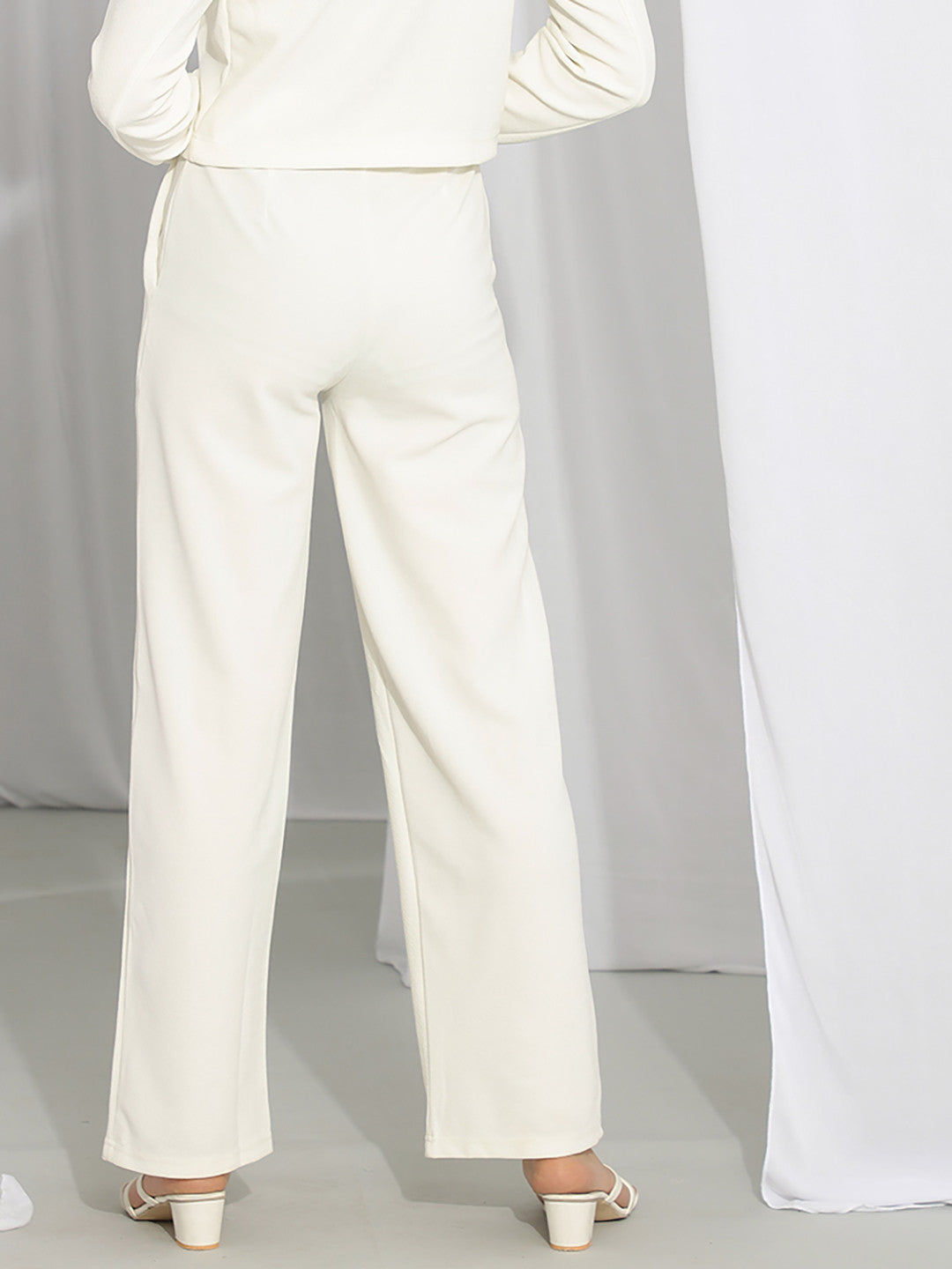 KOTTY Womens Solid Attractive High Rise Pant