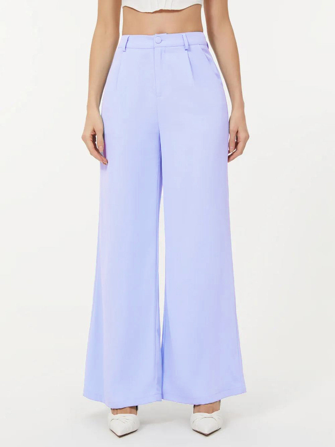 KOTTY Regular Fit Women Purple Trousers 