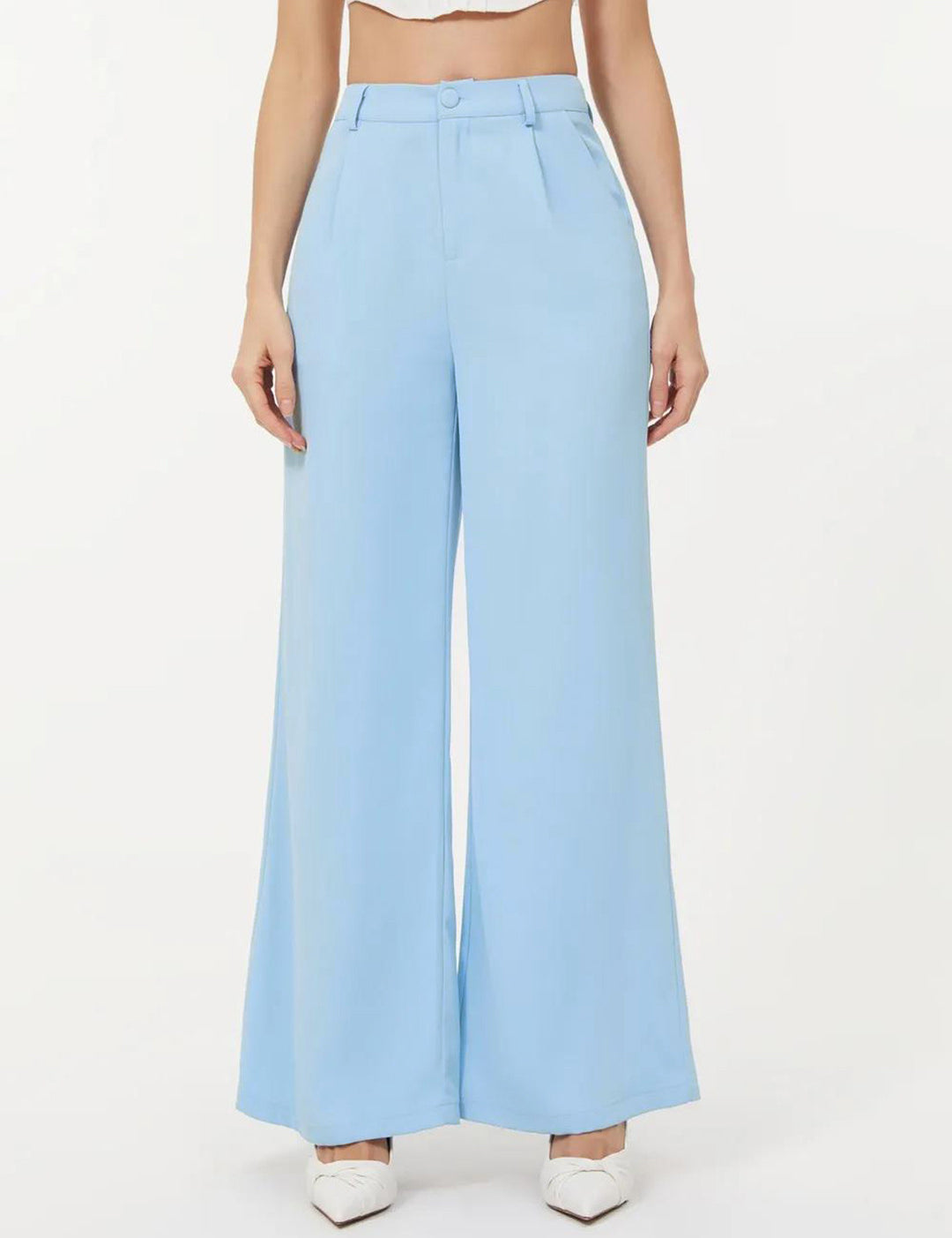 KOTTY Regular Fit Women Light Blue Trousers 