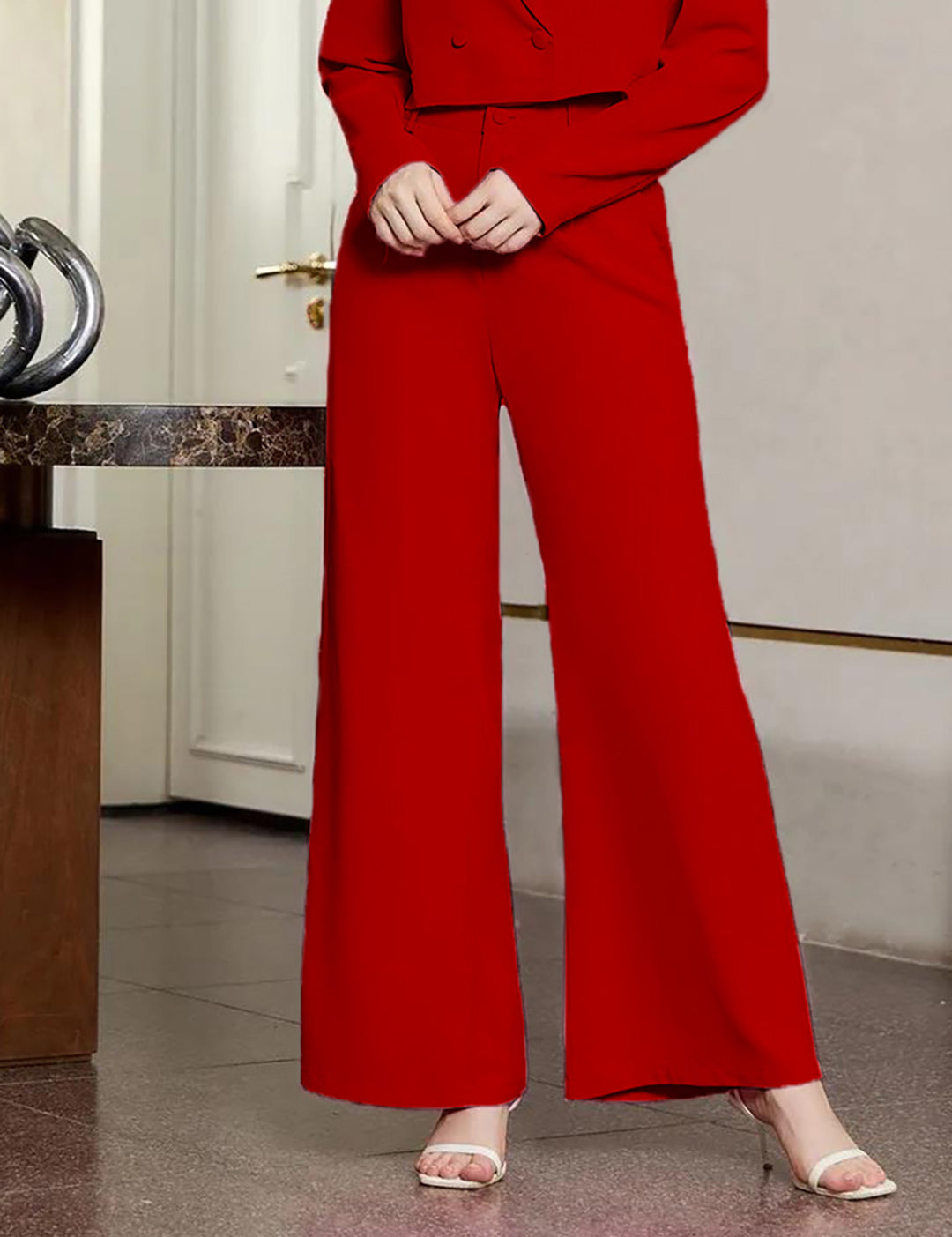 KOTTY Regular Fit Women Red Trousers 