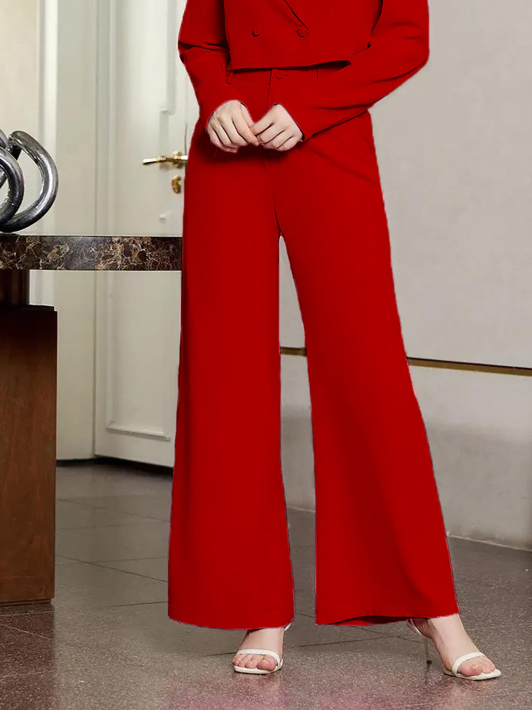 KOTTY Regular Fit Women Red Trousers 
