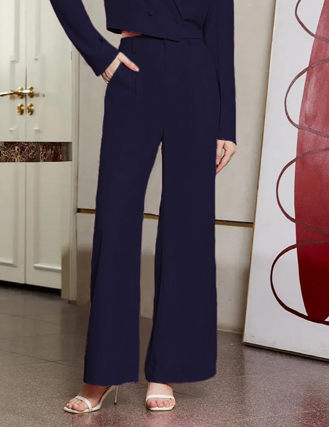 KOTTY Womens Solid Attractive High Rise Pant