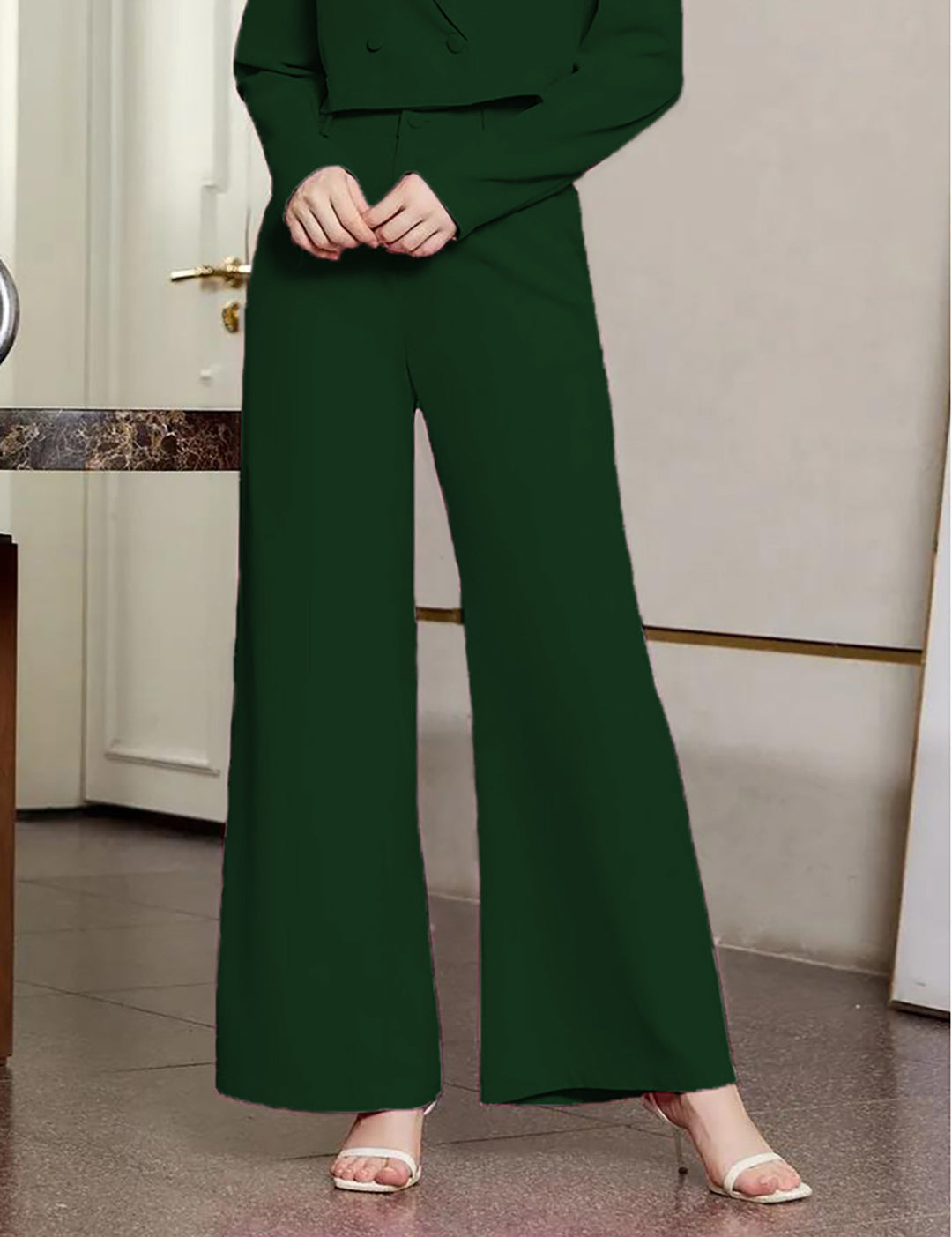 KOTTY Regular Fit Women Dark Green Trousers 