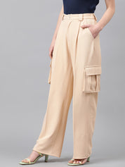 KOTTY Regular Fit Women Beige Trousers 