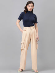 KOTTY Regular Fit Women Beige Trousers 