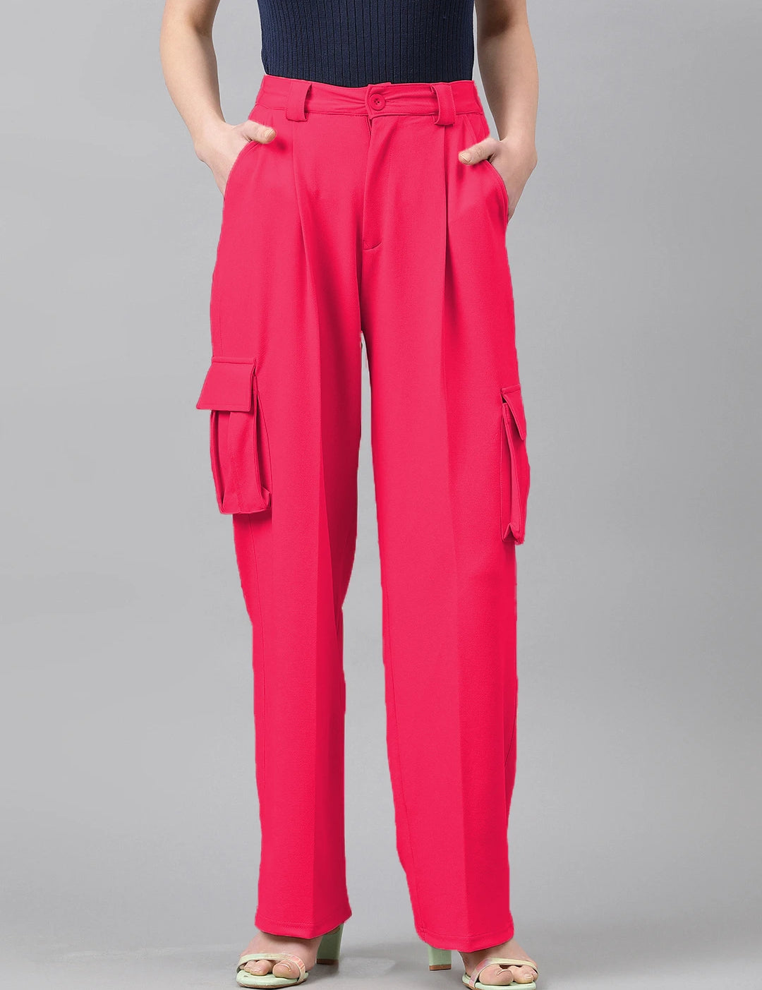 KOTTY Regular Fit Women Pink Trousers 