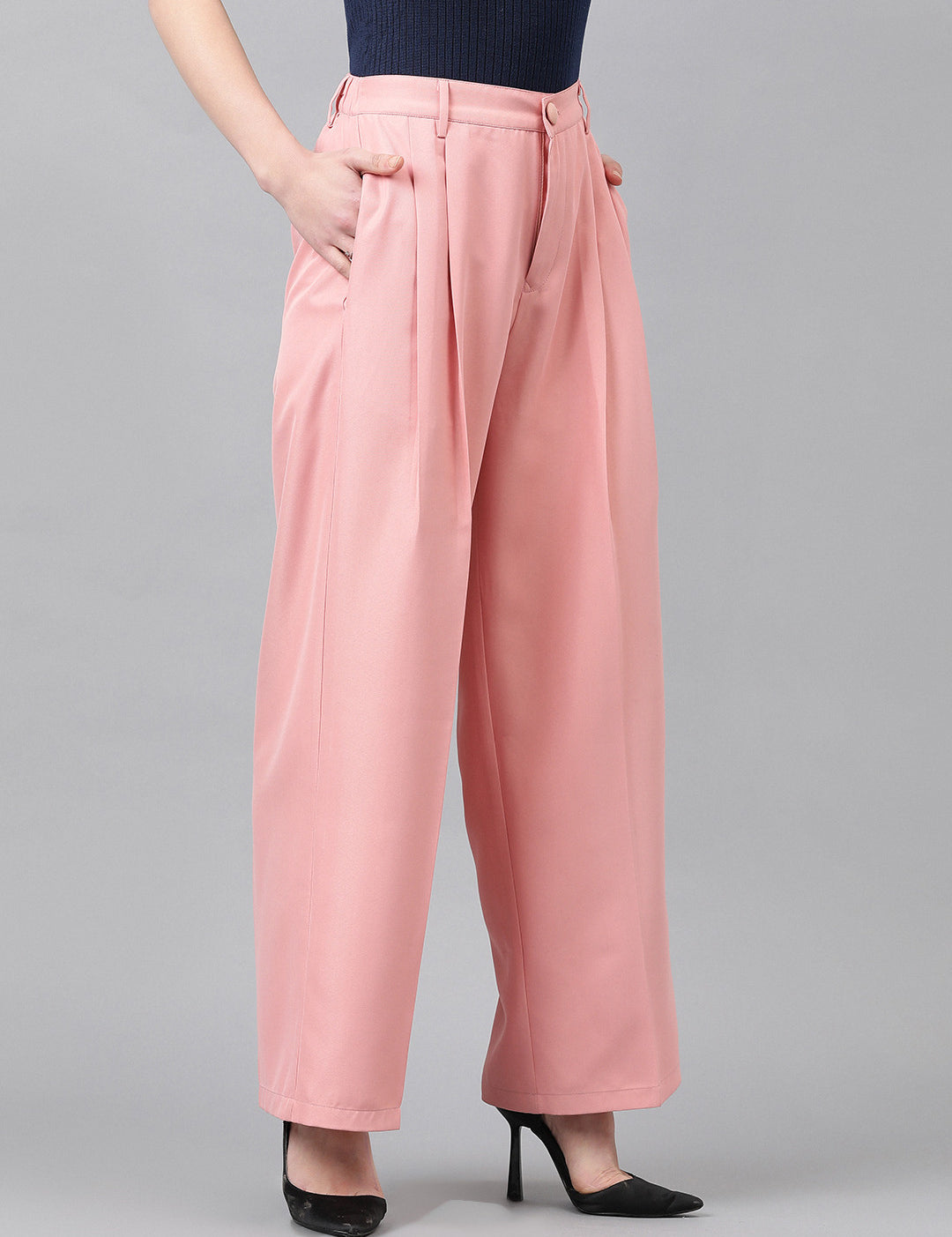 KOTTY Regular Fit Women Pink Trousers 