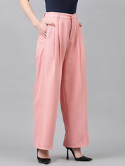KOTTY Regular Fit Women Pink Trousers 