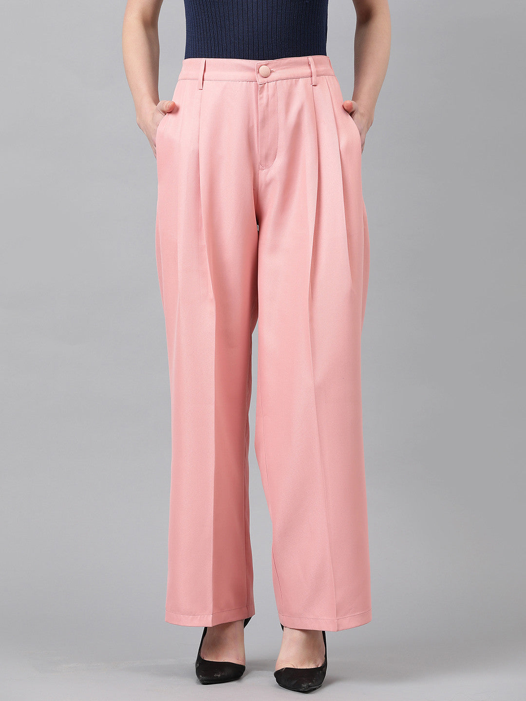 KOTTY Regular Fit Women Pink Trousers 