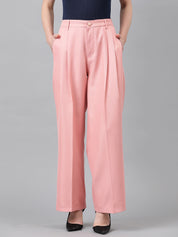 KOTTY Regular Fit Women Pink Trousers 