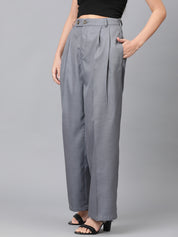 KOTTY Regular Fit Women Grey Trousers 