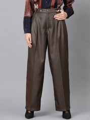 KOTTY Regular Fit Women Brown Trousers 