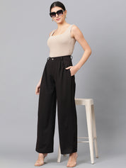 KOTTY Regular Fit Women Black Trousers 