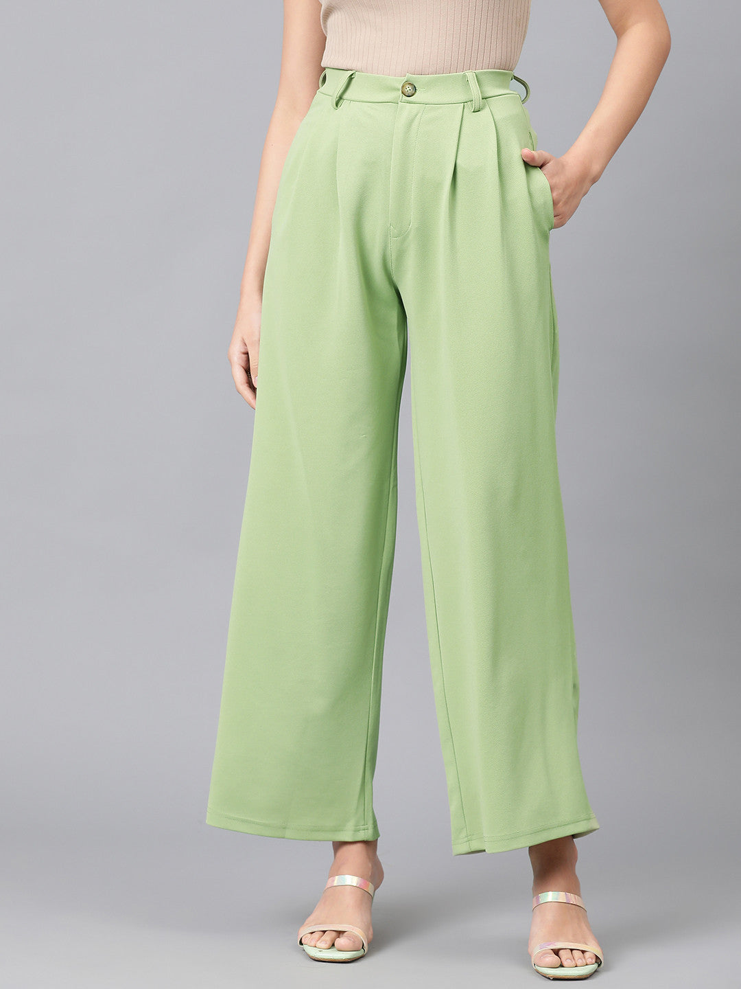 KOTTY Regular Fit Women Green Trousers 