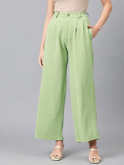 KOTTY Regular Fit Women Green Trousers 