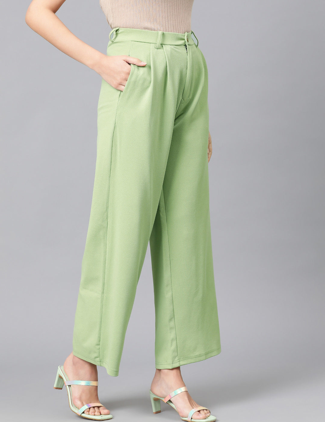 KOTTY Regular Fit Women Green Trousers 